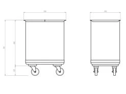 Rollbarer Vorratsbehälter Aus Edelstahl, 120 Liter -Küchenbedarf Laden 34196175 8975 4ec8 a1ef 286b7db055c3