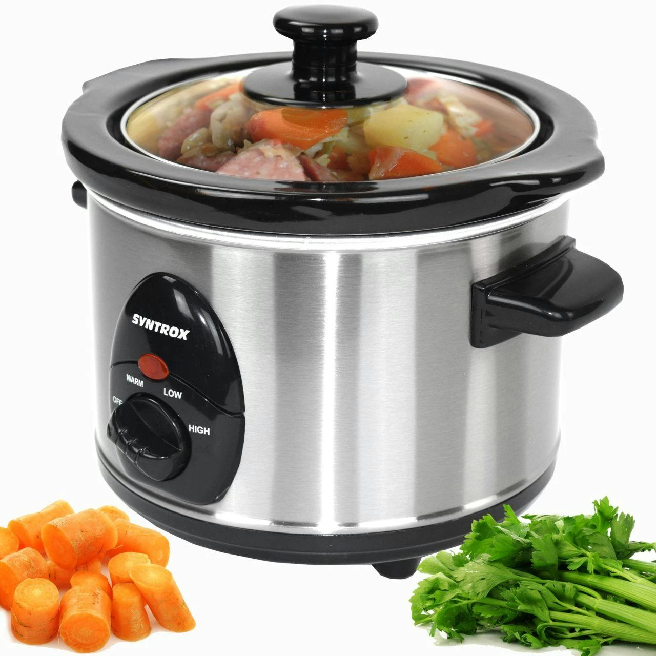 7,5 Liter Edelstahl Slow Cooker Mit Warmhaltefunktion 2 7,5 Liter Edelstahl Slow Cooker Mit Warmhaltefunktion – Bild 2