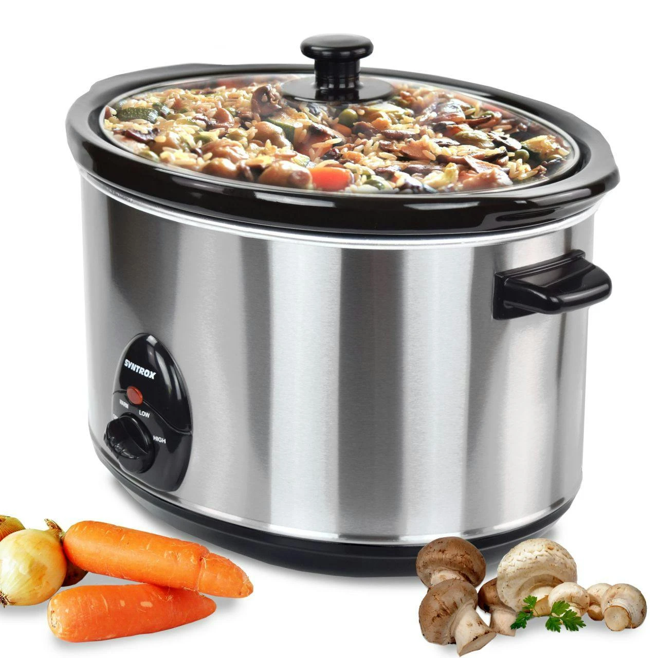7,5 Liter Edelstahl Slow Cooker Mit Warmhaltefunktion 5 7,5 Liter Edelstahl Slow Cooker Mit Warmhaltefunktion – Bild 5