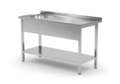 Edelstahl Gastro-Spültisch Mit Ablagefach & 3 Schubladen (Becken Links) | AISI 430 Qualität | HxBxT 85x160x60 11 Edelstahl Gastro-Spültisch Mit Ablagefach & 3 Schubladen (Becken Links) | AISI 430 Qualität | HxBxT 85x160x60 -Küchenbedarf Laden d2f38443 abd8 4bf8 87db f41f0957cdec