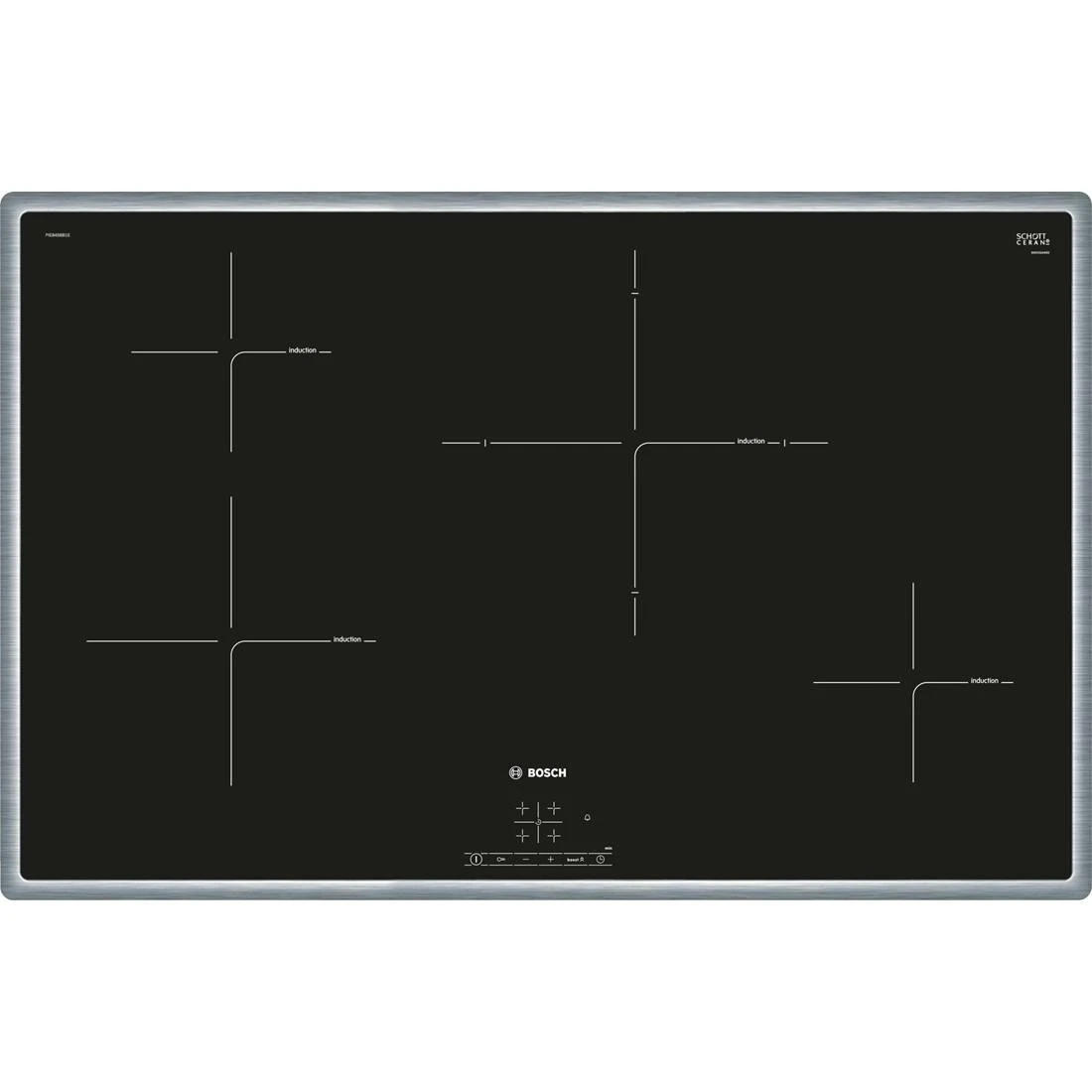 Bosch Serie 4 NXX675CB1E Kochfeld Schwarz, Edelstahl Integriert Zonen-Induktionskochfeld 4 Zone(n) 5 Bosch Serie 4 NXX675CB1E Kochfeld Schwarz, Edelstahl Integriert Zonen-Induktionskochfeld 4 Zone(n) – Bild 5