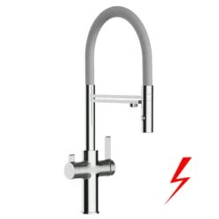 Niederdruck 3 Wege Wasserhahn Küchenarmatur Spültischmischer FC Verchromt, Mit 360° Schwenkbarem Stahlfeder Auslauf Und Abnehmbare 2 Strahl Handbrause -Küchenbedarf Laden e342fd88 f56d 4437 ac68 7da3f283d881